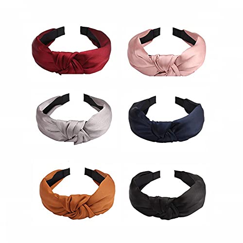 Women's Headbands Boho Hair Band Vintage Elastic Printed Head Wrap Stretchy Moisture Hairband Twisted Cute Hair Accessories (ArchColorCheck6)