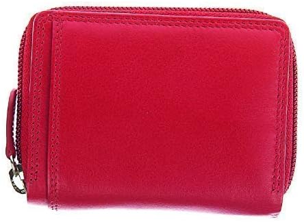 Graffiti Golunski RFID Small Leather Purse in Block Colours 7.5 x 10 x 2 cms - Red