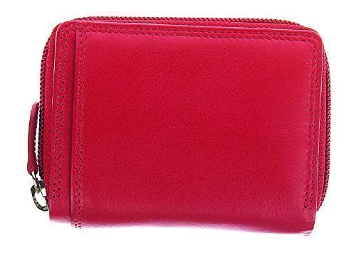 Graffiti Golunski RFID Small Leather Purse in Block Colours 7.5 x 10 x 2 cms - Red