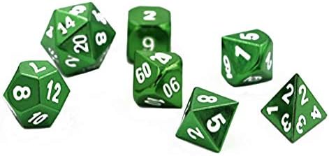 7pcs/Set Metal Dice Polyhedral Role Playing Game Dice for Dungeons and Dragons, RPG Dice Gaming, Innovative RPG Dice D&D Metal Dice DND Game Dice Electrophoresis