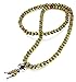 Besteel 3 PCS Mens Womens Wood Necklace Chain Bracelets 108 Buddhist Strand Wood Prayer Beads Sandalwood Link Wrist