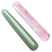 Top Plaza Crystal Massage Wand for Acupuncture Therapy Pointed Stick Tretament Gua Sha Scraping Tool - Rose Quartz + Green Aventurine