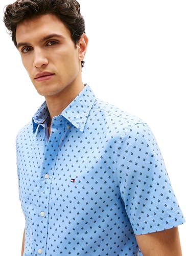 Popeline Flex PRT RF BD S/S MW0MW43140 pour Homme, Bleu, M