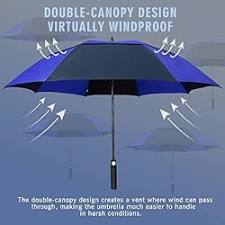 ZOMAKE Large Golf Umbrella 68 Inch - Double Canopy