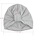 Unisex Baby Hat Infant Baby Girls Cotton Turban Headband Beanie Hat with Bow (White Bohemia)