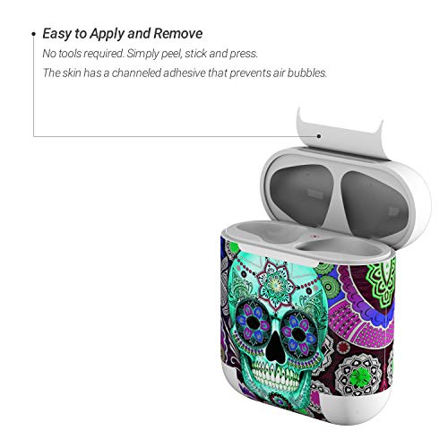 Skin Decals for Apple AirPods - Sugar Skull Sombrero - Sticker Wrap - Thumbnail 3