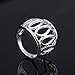 HOT Fashion Women 925 sterling silver jewelry thumb hollow ring (Size #8)