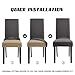 Homluxe Knit Spandex Stretch Dining Room Chair Slipcovers (4, Gray Knit)