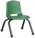 ECR4Kids School Stack Chair with Matching Powder Coated Legs/Ball Glides (6-Pack), 10-Inch, Assorted Colors