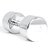 CAP Barbell Chrome Dumbbell with Contoured Handle, 40-Pound