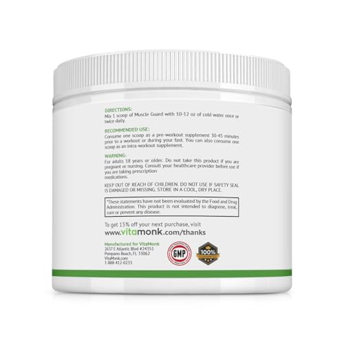 VitaMonk Muscle Builder with HMB, EAAs, Vitamin D, Magnesium - Muscle Building Supplements, Muscle Gainer, Muscle Supplement, Supplements for Muscle Growth