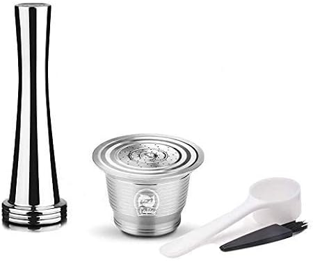 Cápsula Nespresso Reutilizável Inox Com Tampa Inox + Tamper | Amazon.com.br