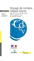 Dosage de certains métaux traces (Ag, Cd, Cr, Cu, Ni, Pb, V, Zn) dans les organismes marins par absorption atomique