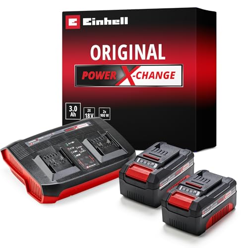 Einhell Original Starter Kit 2X 3,0 Ah Akkus und Twincharger