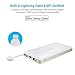 [Apple MFi Certified] OLALA C2-i 6000mAh Portable Charger Ultra Slim Power Bank with Built-in Lightning Cable Dual Output for iPhone, iPad, Samsung