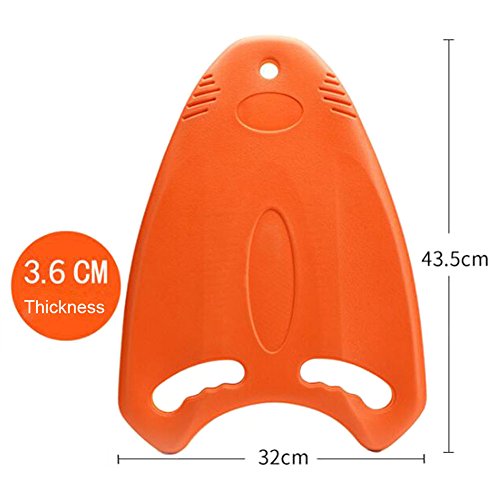Ailike Swimming Board Shark Kickboard Training Aid Pool Toys for Kids Adults (Orange+Yellow) - Thumbnail 2