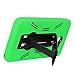 Alcatel Pop 7 LTE Case by KIQ (TM) Drop Protection Hybrid Case Silicone Plastic Cover Built-in Kickstand for Alcatel One Touch Pop 7 LTE 9015W - Black/Green