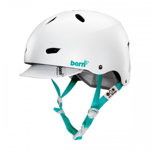 Bern Unlimited Brighton EPS Summer Helmet with Visor, Small, Satin White