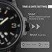 Readeel Harajuku Retro Trend of Men Watch Lifewaterproof Quartz Watch Black Leather Band Red Digital Date Watch Personality Sawtooth Watch Frame Men Watch