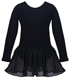 Anboor Long Sleeve Ballet Leotards with Sweetheart Tutu Dress for Toddler Girls
