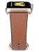 PEAK ZHANG Compatible Iwatch Band 42mm 44mm M/L Women Men Genuine Leather Replacement Strap Compatible iWatch Series 3 Gold/Series 4 Gold Aluminium, Light Brown