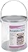 Darice Keepsake Totes Clear Plastic Paint Can – Personalize with Papers and Embellishments – Great for Gift Baskets, Storage, Centerpieces, Displays – Silver Metallic Top, Bottom and Handle, 6-5/8”x7”