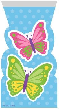 Converting 10 Blue Plastic Easter Zipper Bags With Butterflies
