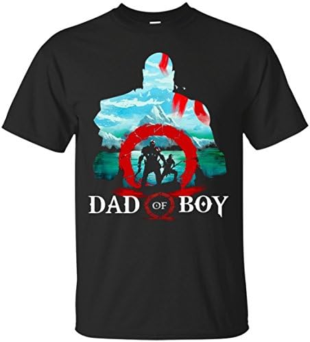 Omega God of War Dad of Boy Shirt (Black;M)