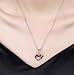 Fashion Charm Women Rose Gold Pendant Zircon Necklace (Dolphin)