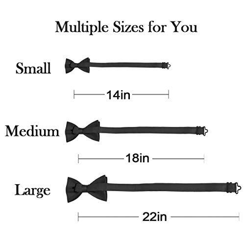 image for Wirarpa Mens Classic Pre-tied Bow Ties Formal Solid Tuxedo Adjustable 