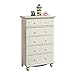 Sauder Harbor View 5-Drawer Chest, Antiqued White finish