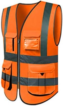 MOXUAN Reflective Vest Vest Sanitation Worker Clothes Traffic Fluorescent Suit Yellow Vest Riding Clothes (Color : B, Size : XL)