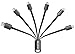 CHAFON Multi USB Cable with Type C,Micro,Mini USB Ports for Charging- Black
