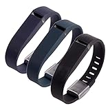 Generic Replacement Wrist Band for Fitbit Flex with Secure Fasteners Sleeve and Metal Clasps Large Pack of 3