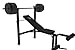 CAP Barbell Deluxe Bench w/ 100-Pound Weight Set (Black, 25.59 x 13.39 x 7.68 Inches)