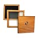 Green Goddess Supply Large Walnut Pollen Sifter Box - 100 Micron Mesh Sifting Screen - Herb & Pollen Shaker & Storage Case - Magnetic Closure - 3-Piece Sifter (6 5/8