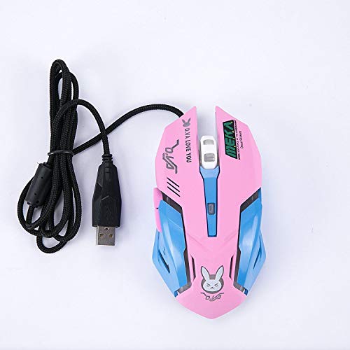 TOMLFF OW Mouse Breathing LED Backlit Gaming Mouse Genji Reaper Wired