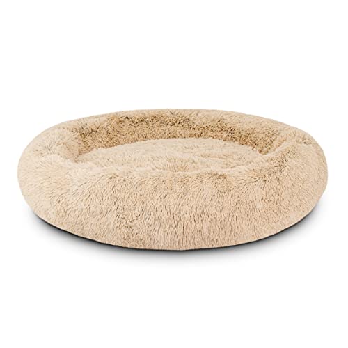 The Dog’s Bed Sound Sleep Original Donut Dog Bed, XXL Dog Biscuit Beige