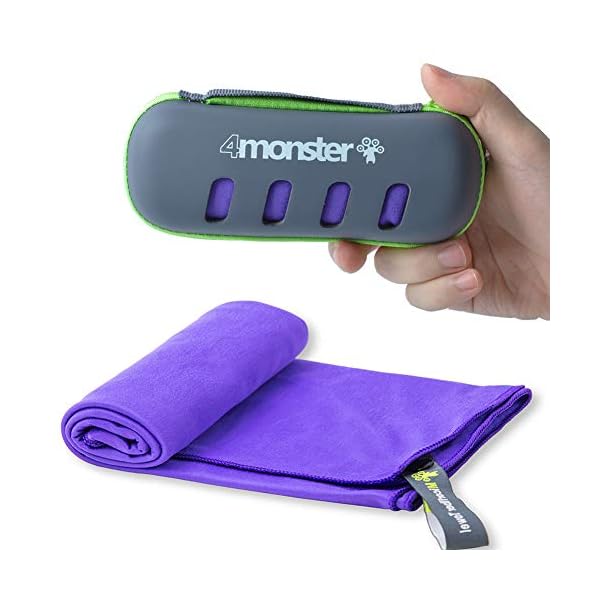 4Monster Microfiber Towel, Travel Towel, Camping Towel, Fast Drying, Soft Light Weight, Suitable for Gym, Beach…