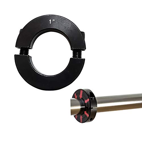 Bore 1/2 Inch Double Split Shaft Collar Black Oxide Set Screw Style Two