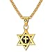U7 Men's Star of David Necklace & Chain 18K Gold Plated Jewish Jewelry Religious Vintage Enamel Cross Megan Star Pendant