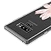 JIAXIUFEN Galaxy Note 9 Case Pink Lotus Clear Slim Shockproof Girl Flower Floral Design Soft Flexible TPU Silicone Back Cover Phone Case for Samsung Galaxy Note 9