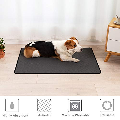 Voluka Reusable Dog Crate Pee Pads Washable Crate Bed Mat, AntiSlip