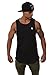 YoungLA Long Tank Tops for Men Muscle Shirt Bodybuilding Gym Athletic Training Sports Everyday Wear 306 Black Small