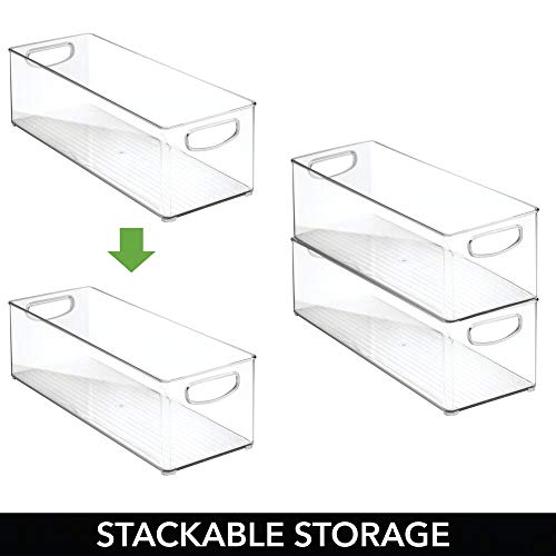Mdesign Large Stackable Plastic Storage Bin Container Home Office