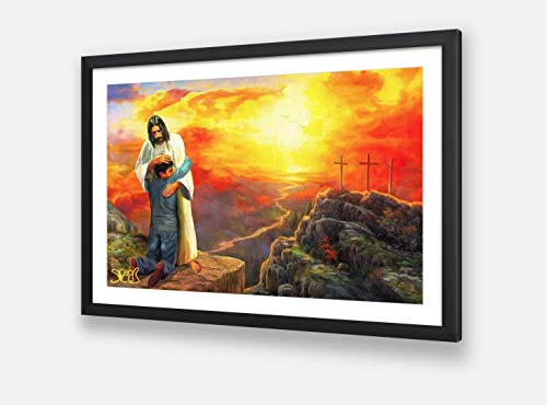 High-quality print of a Jesus painting by an artist, valued at $39.99.