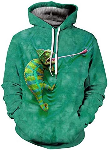 WEIYIGE 3D Hooded Sweater Sweatshirt Spring And Autumn Men'S Digital Printing Men'S Casual Loose Jacket