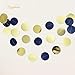 Nicrolandee Navy Blue Dots Paper Garland Metallic Gold String Hanging Party Garland Backdrop for Nautical Bachelorette Wedding Baby Shower Bridal Shower Birthday Party Decorations 3 Pack/Set