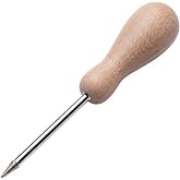 Kings County Tools Universal Screw Starter Tool with 2-5/8" Steel Shank | Center Punch Tool with Ergonomic Hardwood Handle - Simple to Use and Precise - Countersink Screws for Woodworking Furniture