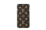 iPhone 7 Plus Case, iPhone 8 Plus Case, New Elegant Luxury PU Leather Monogram Pattern Classic Style Cover Case for Apple iPhone 7 8 Plus (Large Logo)